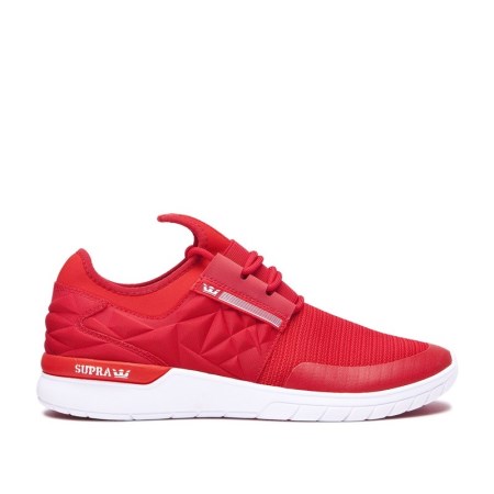 Supra Flow Run Evo Mens Low Tops Shoes Red UK 60YBN